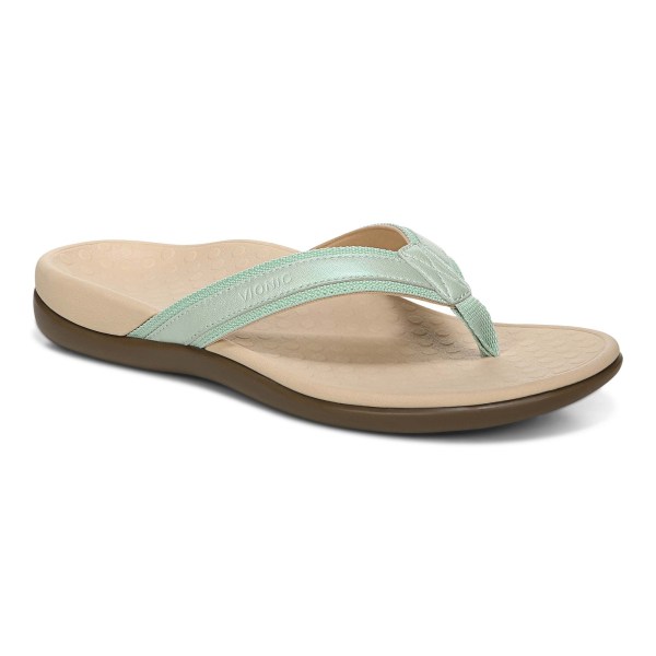 Vionic Sandals Ireland - Tide II Toe Post Sandal Green - Womens Shoes On Sale | BONHA-5149